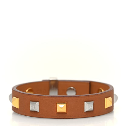 Hermes Swift Mini Dog Square Studded Bracelet T2 Gold 3 of 6