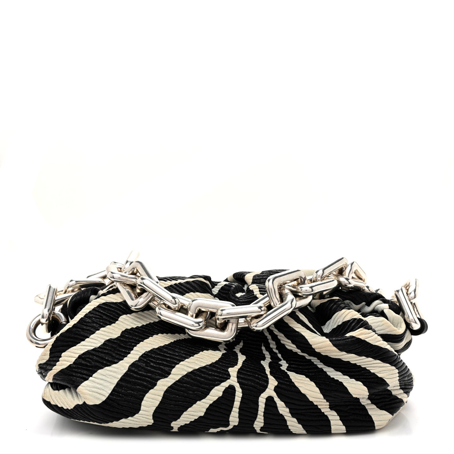Nappa Zebra Print The Pouch Chain White Black