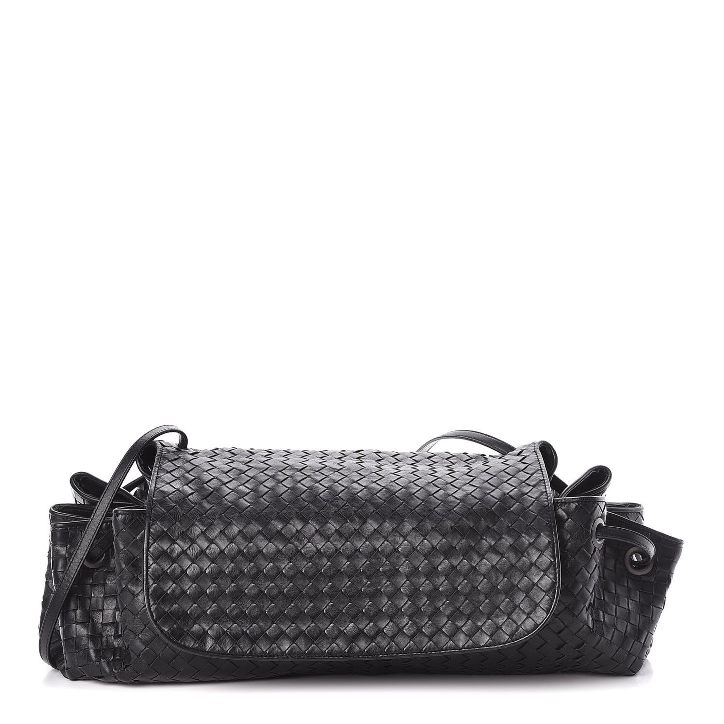 Nappa Intrecciato Shoulder Bag Black