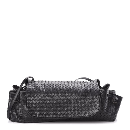 Bottega Veneta Nappa Intrecciato Shoulder Bag Black 1 of 9