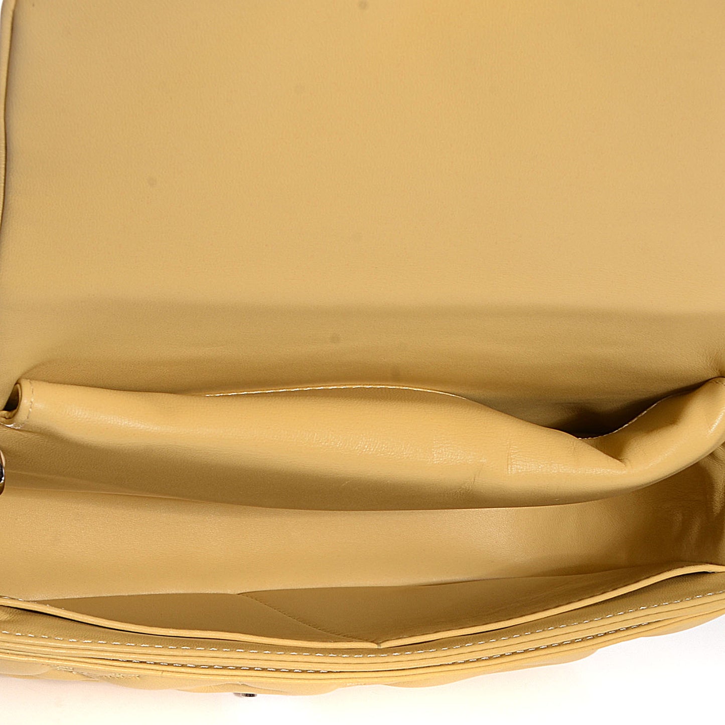 Lambskin Mama Broderie Pochette Jaune Pale