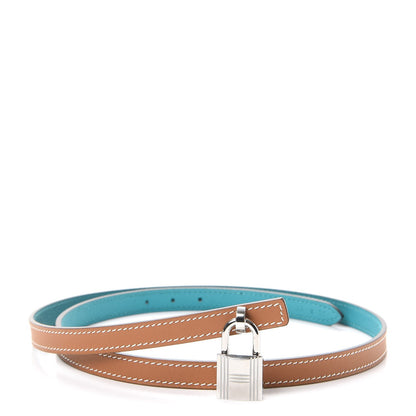 Hermes Swift Epsom 13mm Romance Belt 75 Gold Bleu Paon 1 of 9