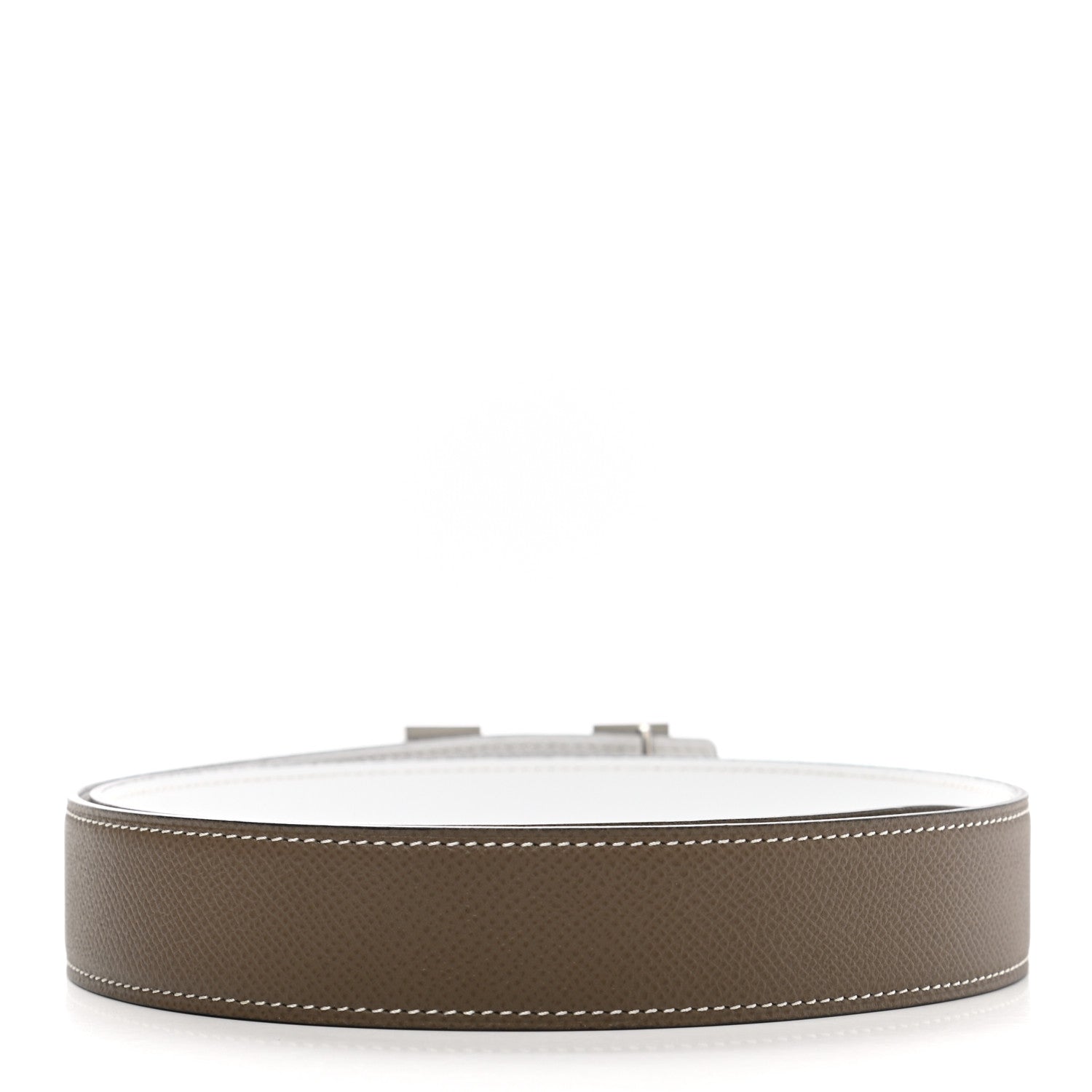 Hermes Epsom 32mm H Belt 80 Etoupe White 2 of 7