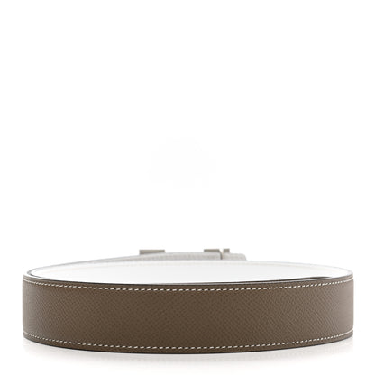 Hermes Epsom 32mm H Belt 80 Etoupe White 2 of 7