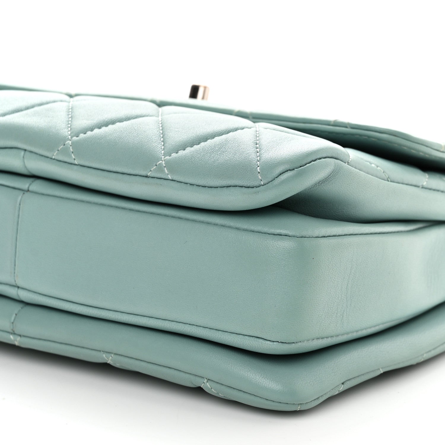 Chanel Lambskin Quilted Small Trendy CC Flap Dual Handle Bag Light Green 10 of 11