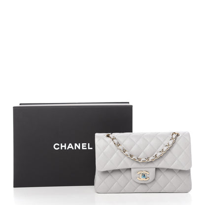 Chanel Caviar Quilted Small Double Flap Grey 11 of 11