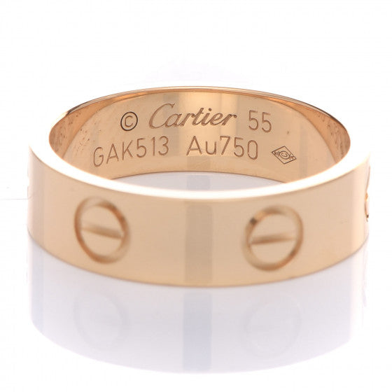 Cartier 18K Yellow Gold 5.5mm LOVE Ring 55 7.25 4 of 5