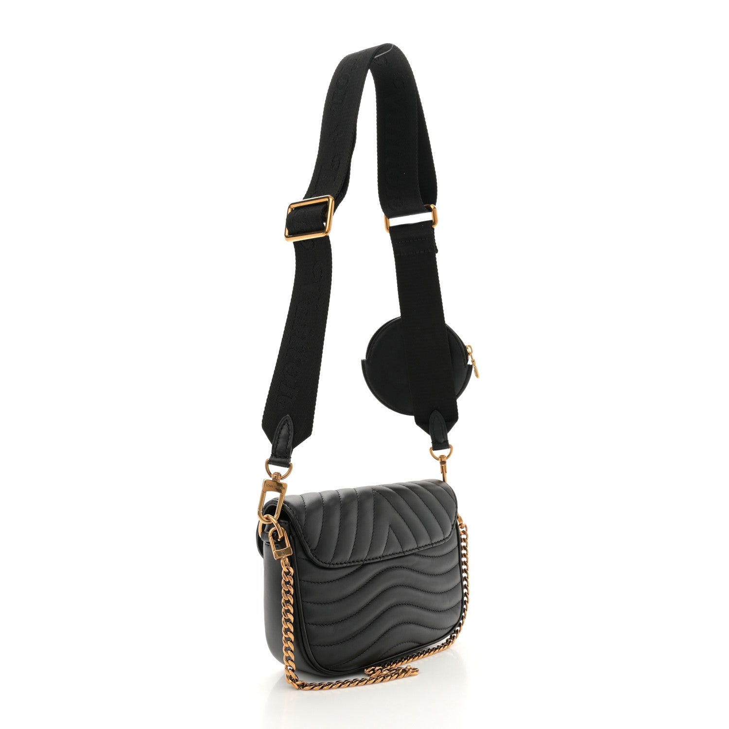 Louis Vuitton Calfskin New Wave Multi Pochette Black 3 of 10