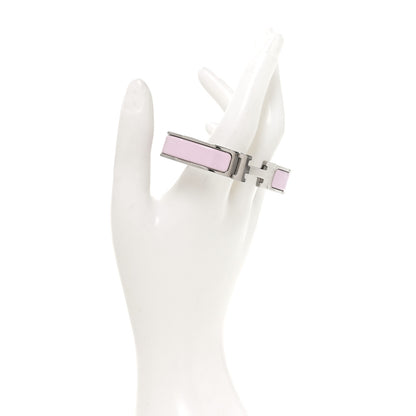 Hermes Enamel Narrow Clic Clac H Bracelet PM Rose Candeur 2 of 5