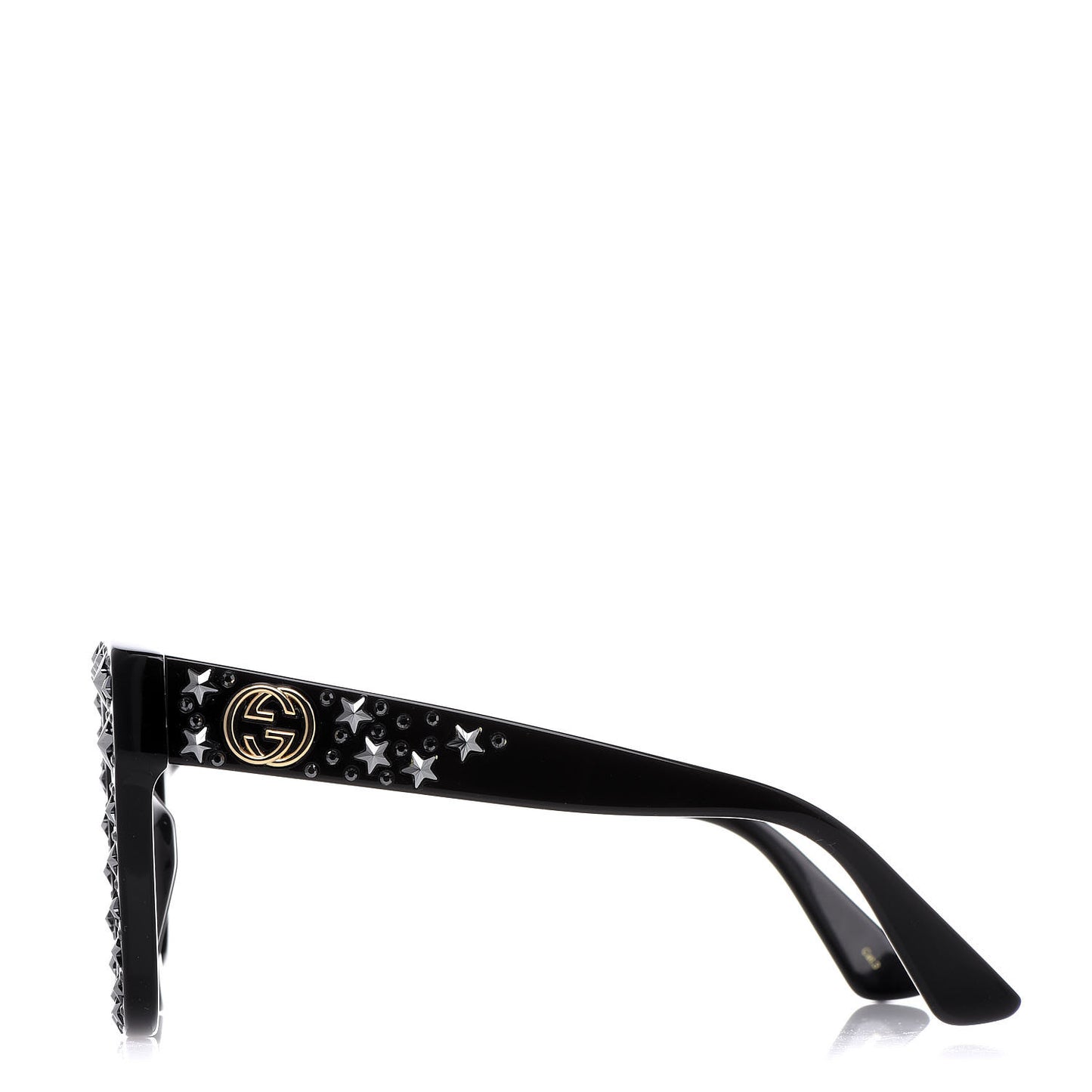 Acetate Stars Cat Eye Sunglasses GG0116S Black