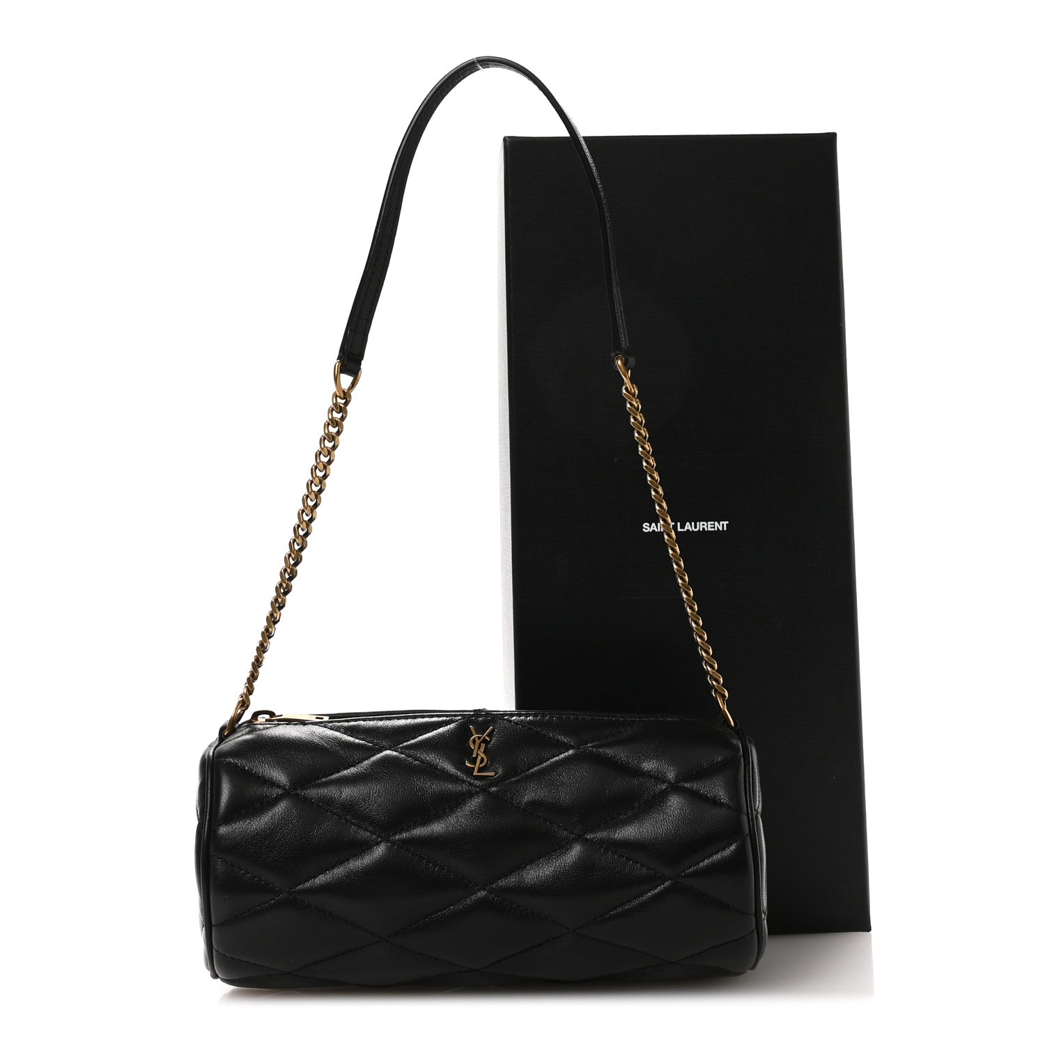 Saint Laurent Lambskin Monogram Mini Sade Tube Bag Black 11 of 11