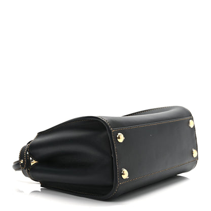 Fendi Vitello King Canvas Chinese New Year Tiger Embroidered Mini Peekaboo Iconic Satchel Black Dark Yellow 4 of 9