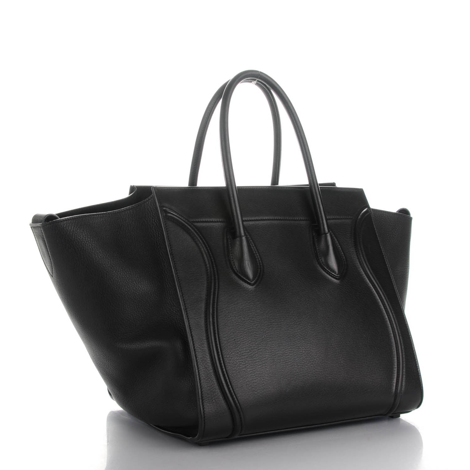 Celine Supple Calfskin Medium Phantom Luggage Black 3 of 8