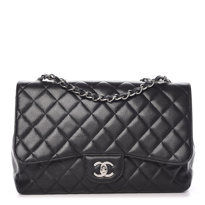 Chanel Caviar Quilted Jumbo Single Flap Black 1 of 17