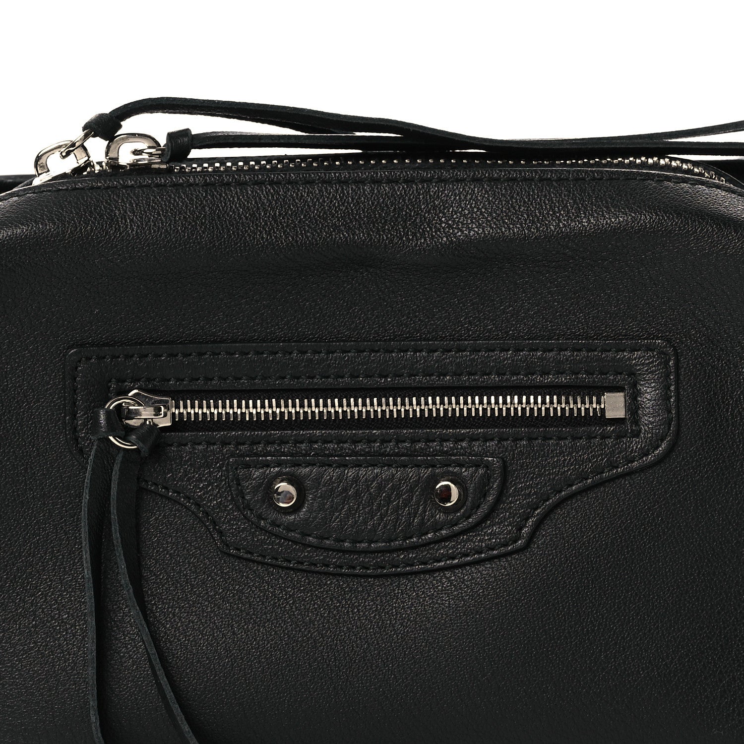 Balenciaga Calfskin Papier Belt Bag Black 7 of 9