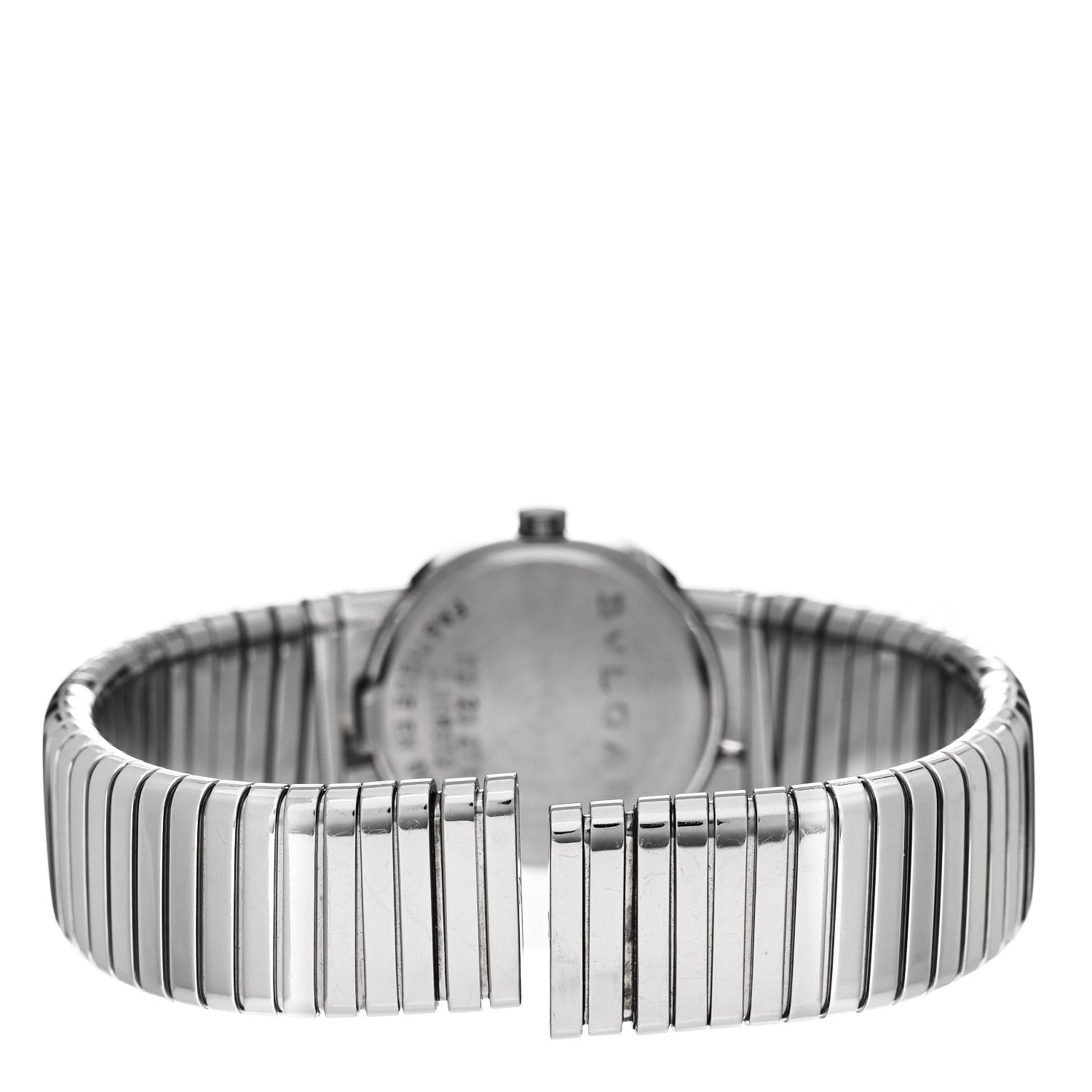 Bulgari Stainless Steel Diamond 23mm Tubogas Quartz Watch Black 3 of 4