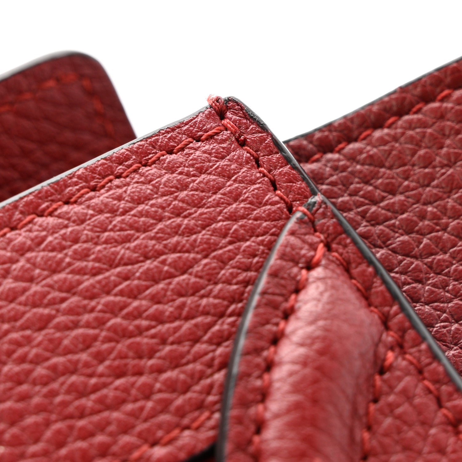 Celine Drummed Calfskin Nano Luggage Merlot 12 of 12