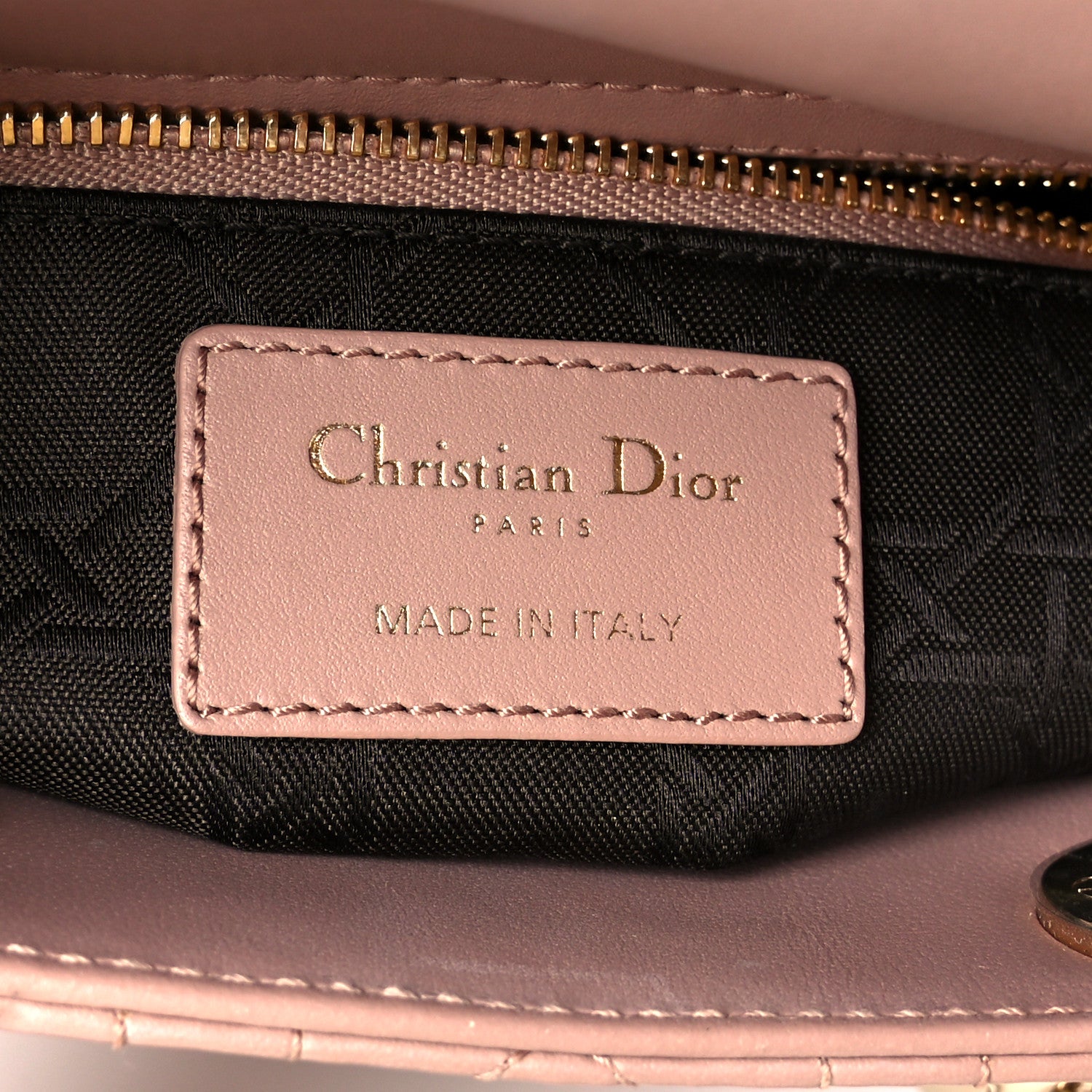 Christian Dior Lambskin Cannage Small My ABC Dior Lady Dior Blush