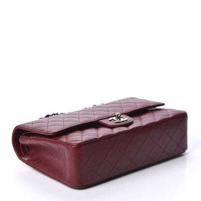 Chanel Caviar Quilted Medium Double Flap Dark Red 3 of 10