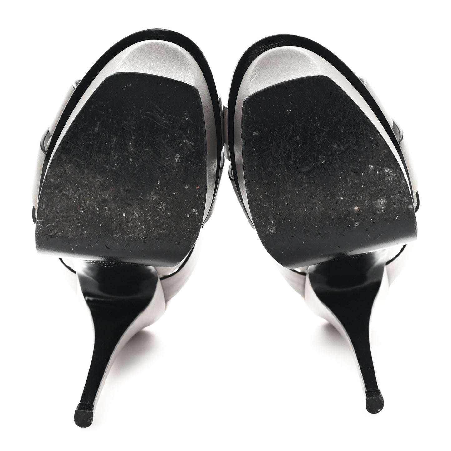 Calfskin Tribute 105 Platform Sandals 38 Grey