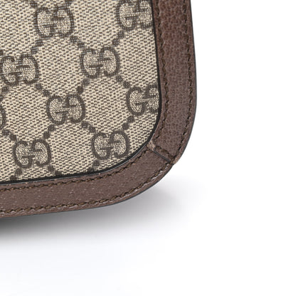 Gucci GG Supreme Monogram Web Ophidia Flap Messenger Bag Beige New Acero 17 of 18