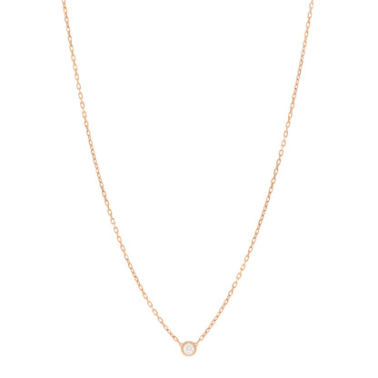 Cartier 18K Pink Gold Diamond SM D'Amour Pendant Necklace 1 of 5