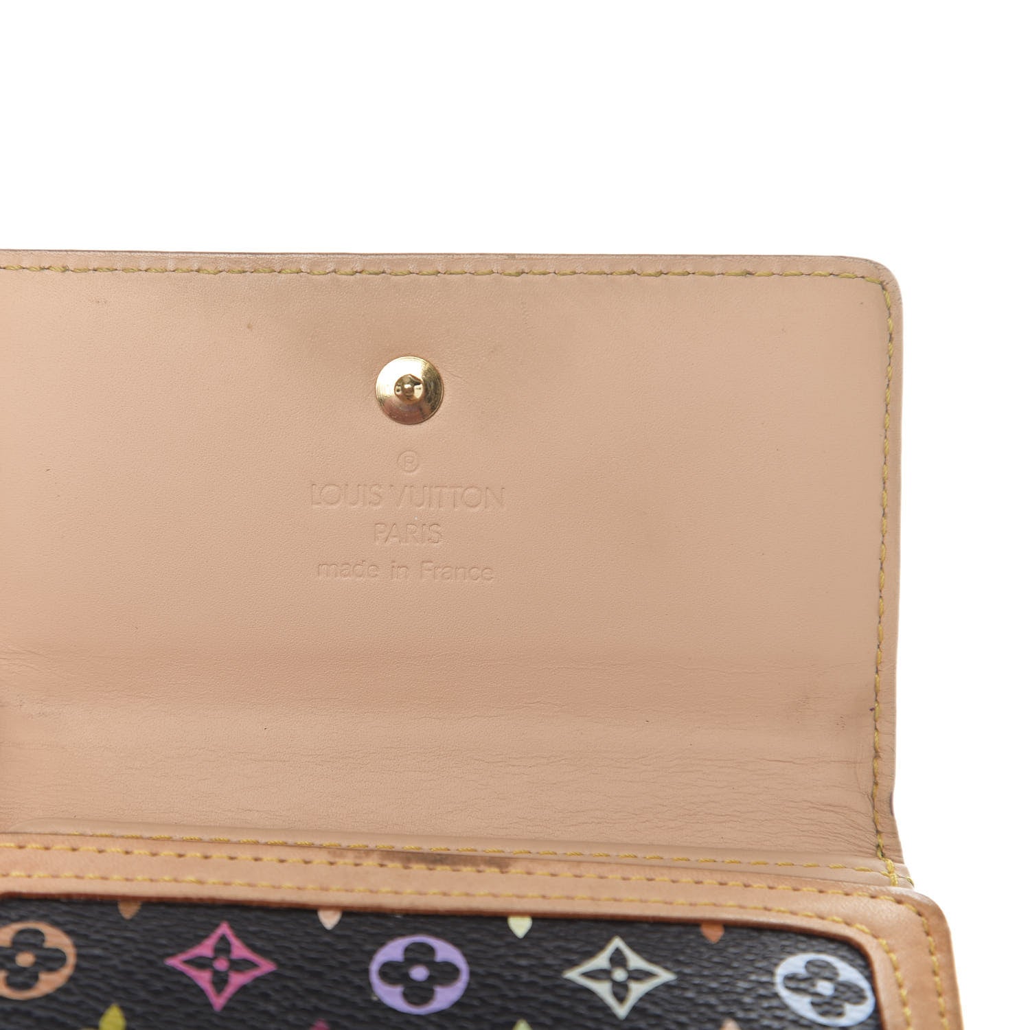 Louis Vuitton Monogram Multicolor Porte-Monnaie Billets Wallet Black 7 of 15
