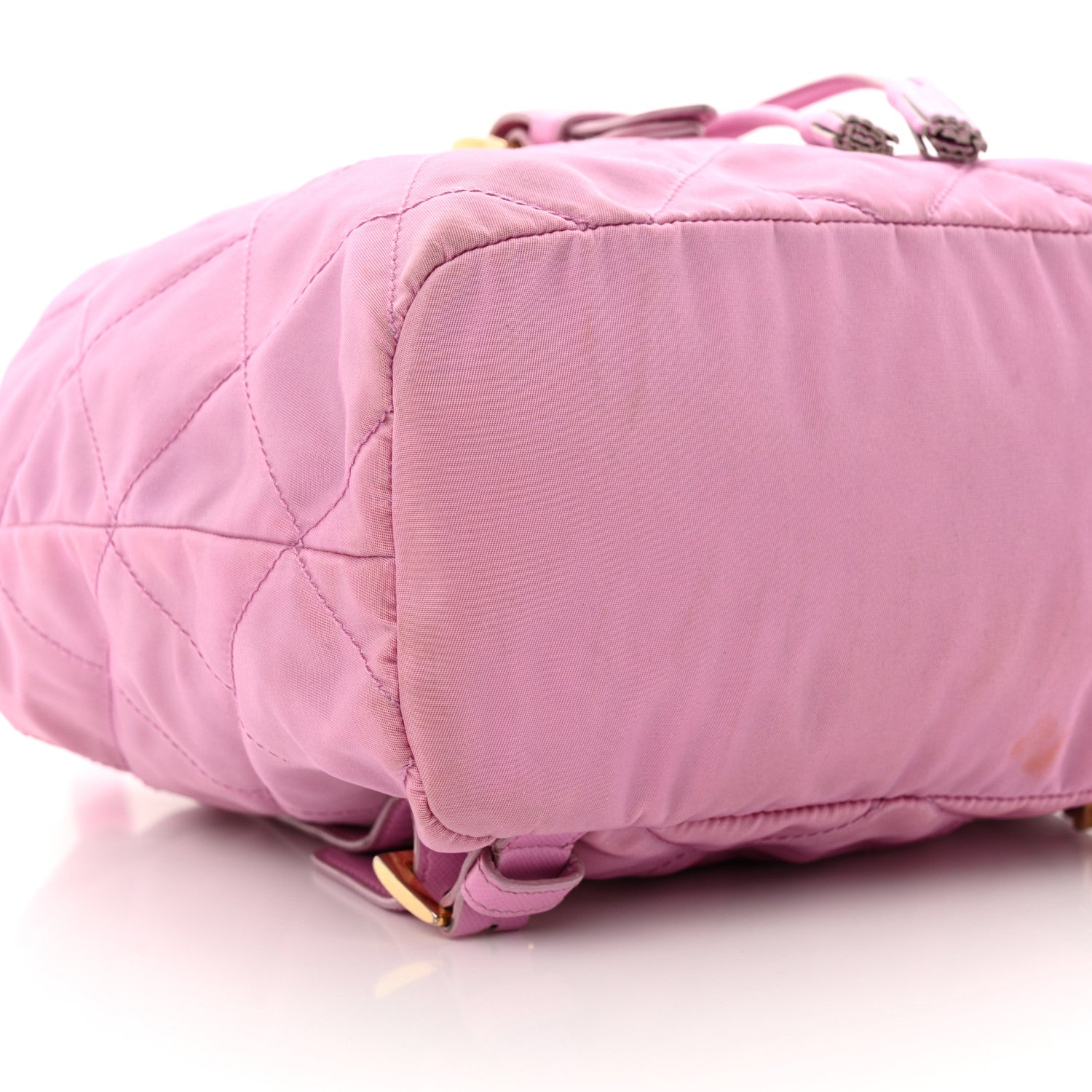 Prada Tessuto Nylon Vela Quilted Cinch Backpack Pink 8 of 16
