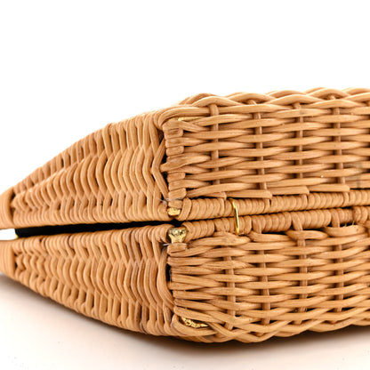 Salvatore Ferragamo Wicker Gancini Chain Bag Natural 9 of 10