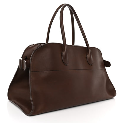 The Row Polished Saddle Calfskin EW Margaux Dark Chocolate 3 of 9