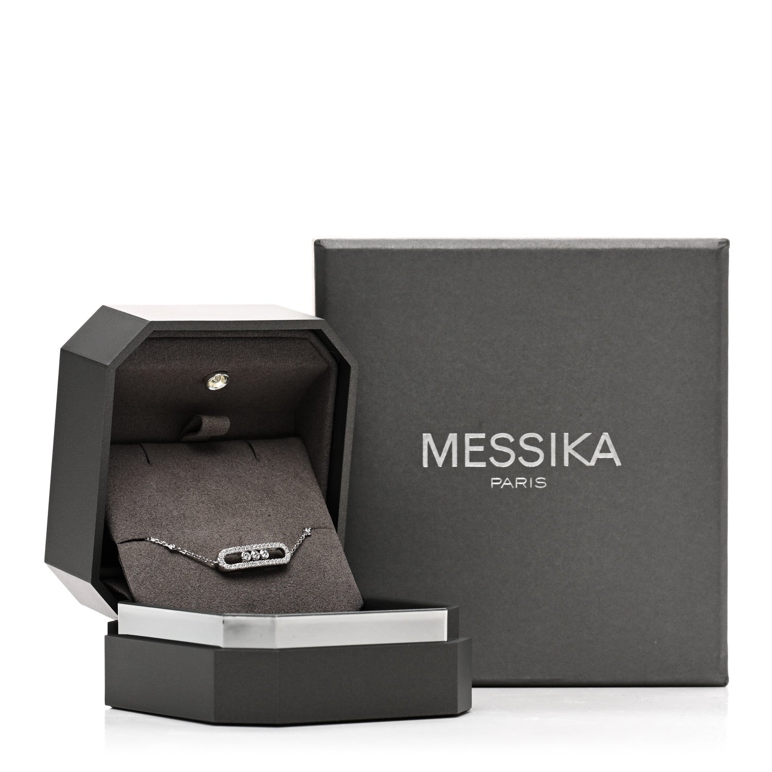 Messika 18K White Gold Diamond Classic Baby Move Pave Bracelet 4 of 4