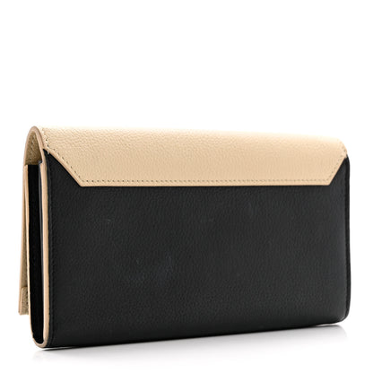 Louis Vuitton Calfskin Lockme II Wallet Vanille Black 3 of 9