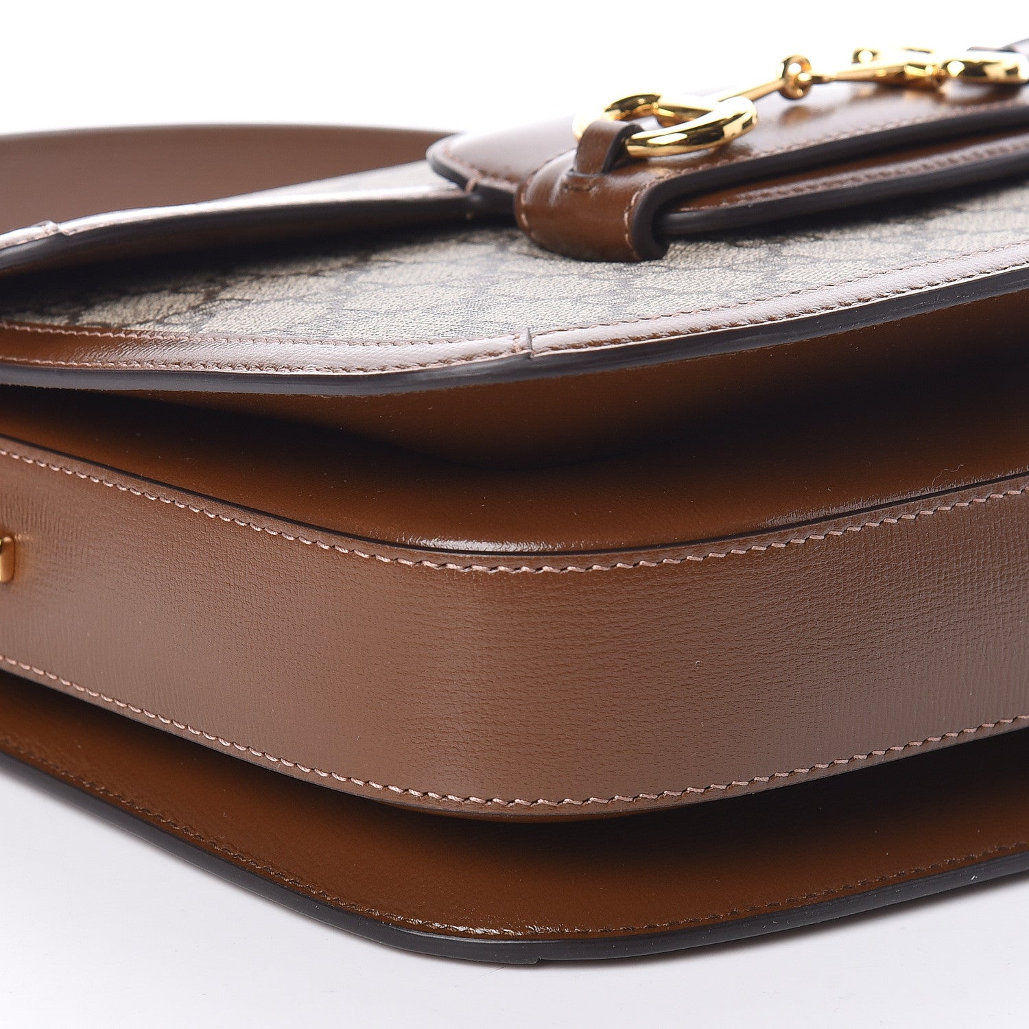 Gucci GG Supreme Monogram Horsebit 1955 Shoulder Bag Beige Brown Sugar 8 of 10
