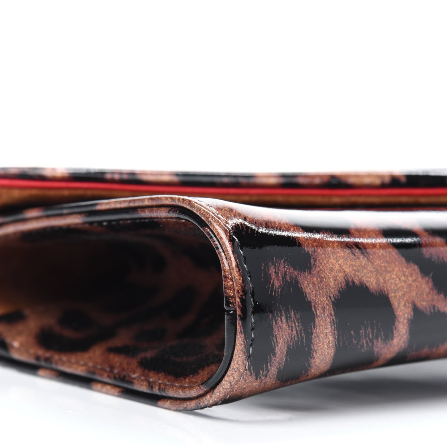 Patent Leopard So Kate Baguette Clutch Gold