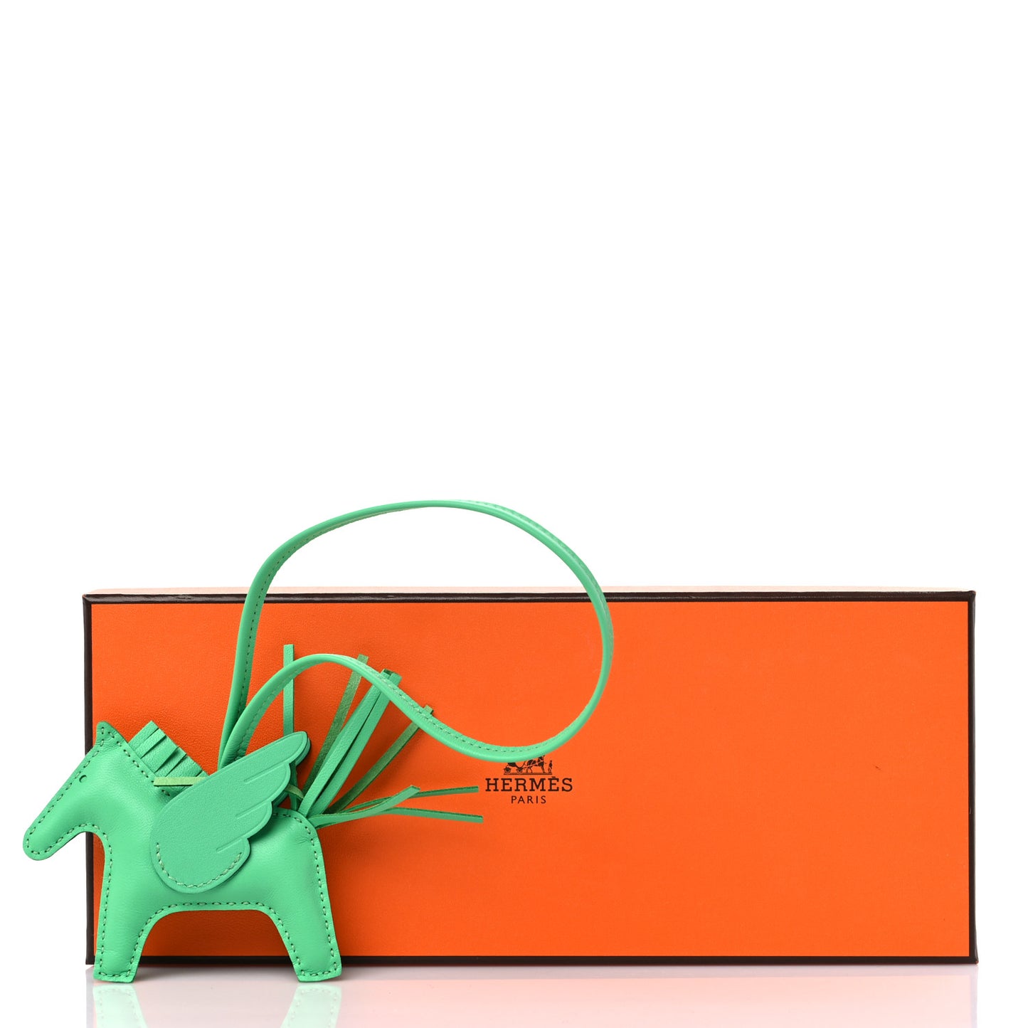 Milo Lambskin Grigri Rodeo Pegase Horse Bag Charm PM Vert Comics