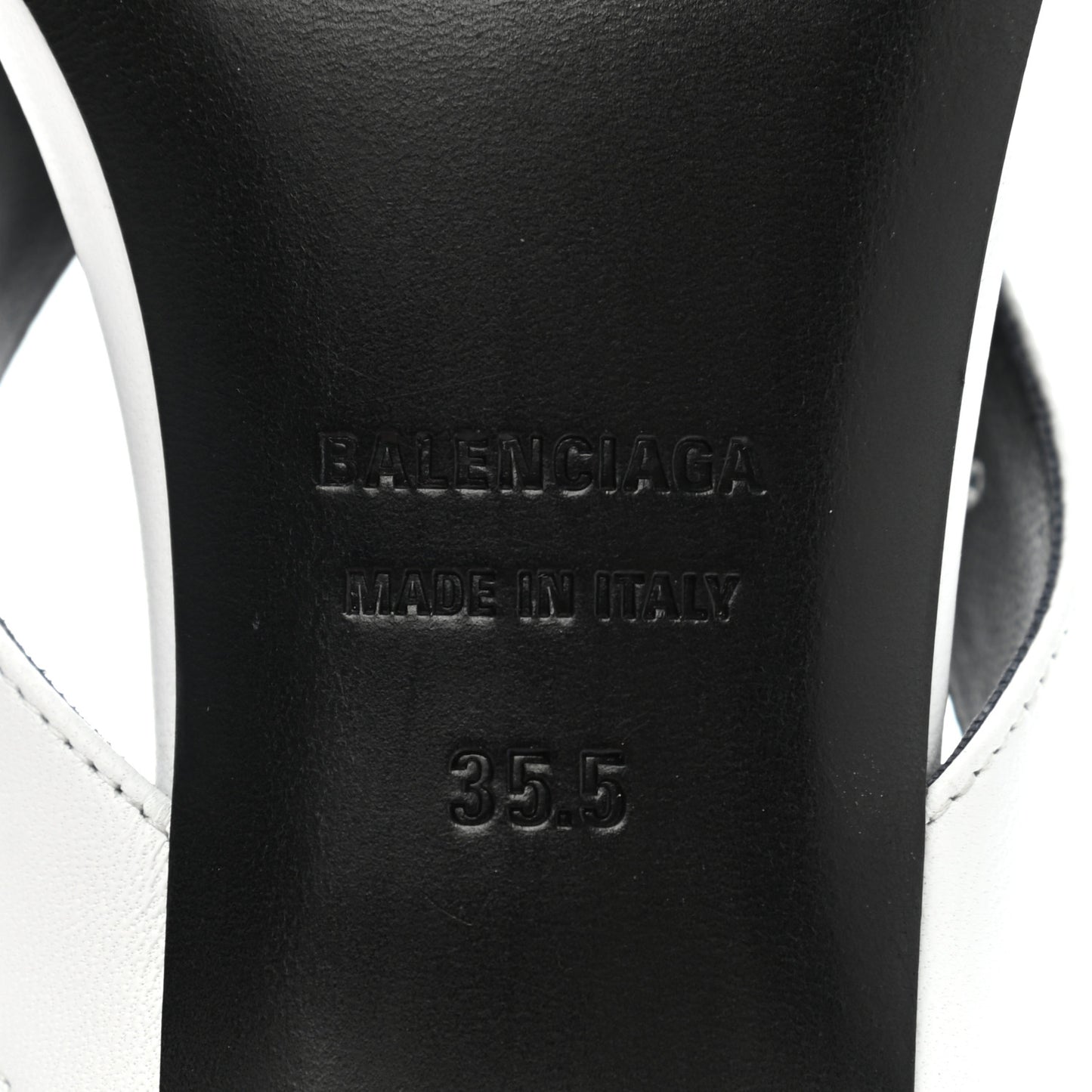 Calfskin Double Square Flat 60mm Sandals 35.5 White