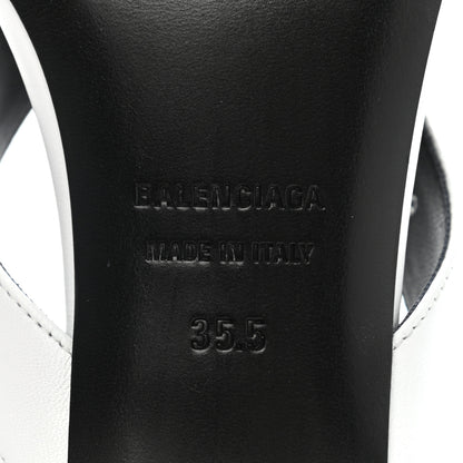 Balenciaga Calfskin Double Square Flat 60mm Sandals 35.5 White 8 of 8