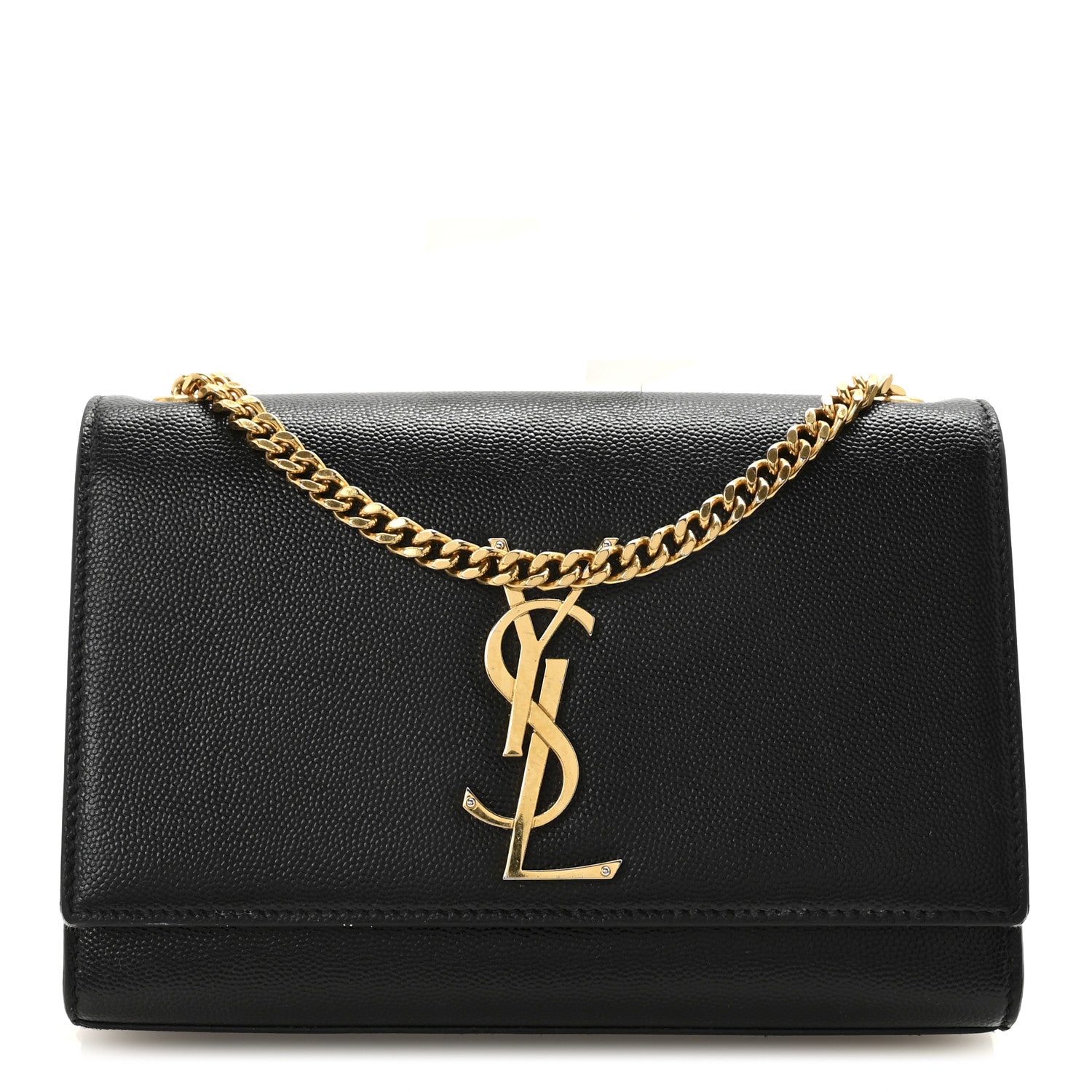 Saint Laurent Grain De Poudre Small Monogram Kate Satchel Black 1 of 9