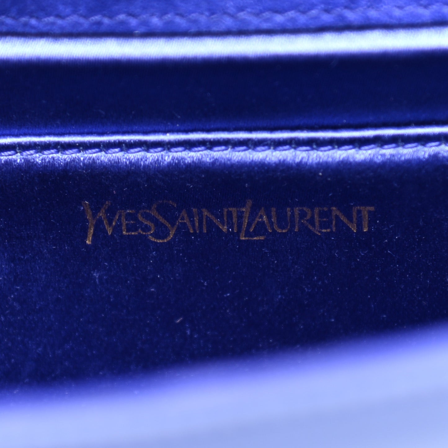 Patent Calfskin Monogram Large Belle De Jour Clutch Royal Blue