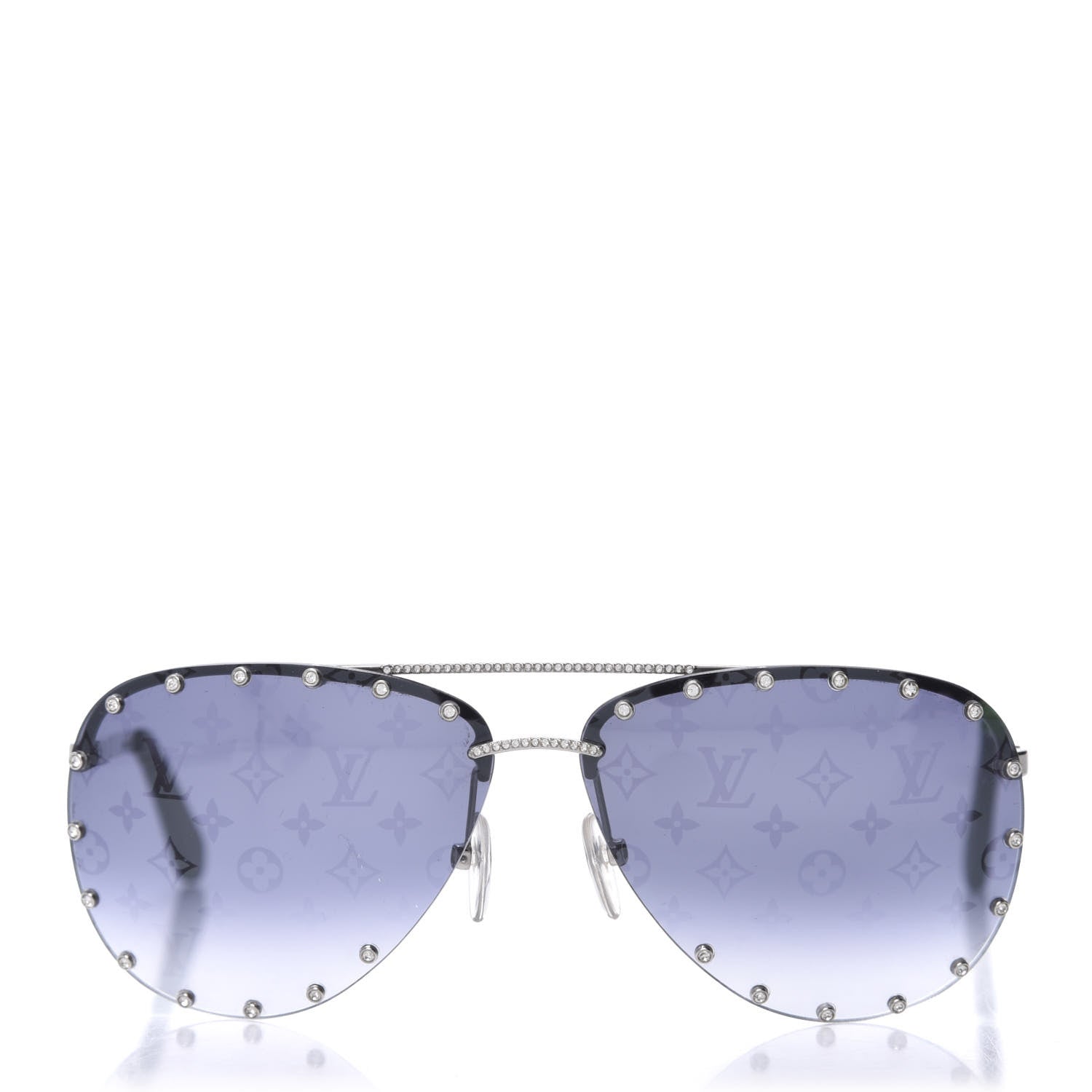 Louis Vuitton Monogram The Party Aviator Sunglasses Z0971U Black 3 of 7