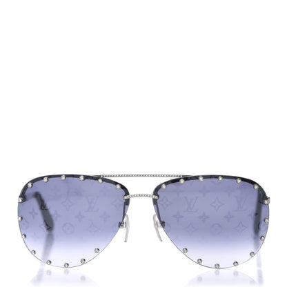 Louis Vuitton Monogram The Party Aviator Sunglasses Z0971U Black 3 of 7