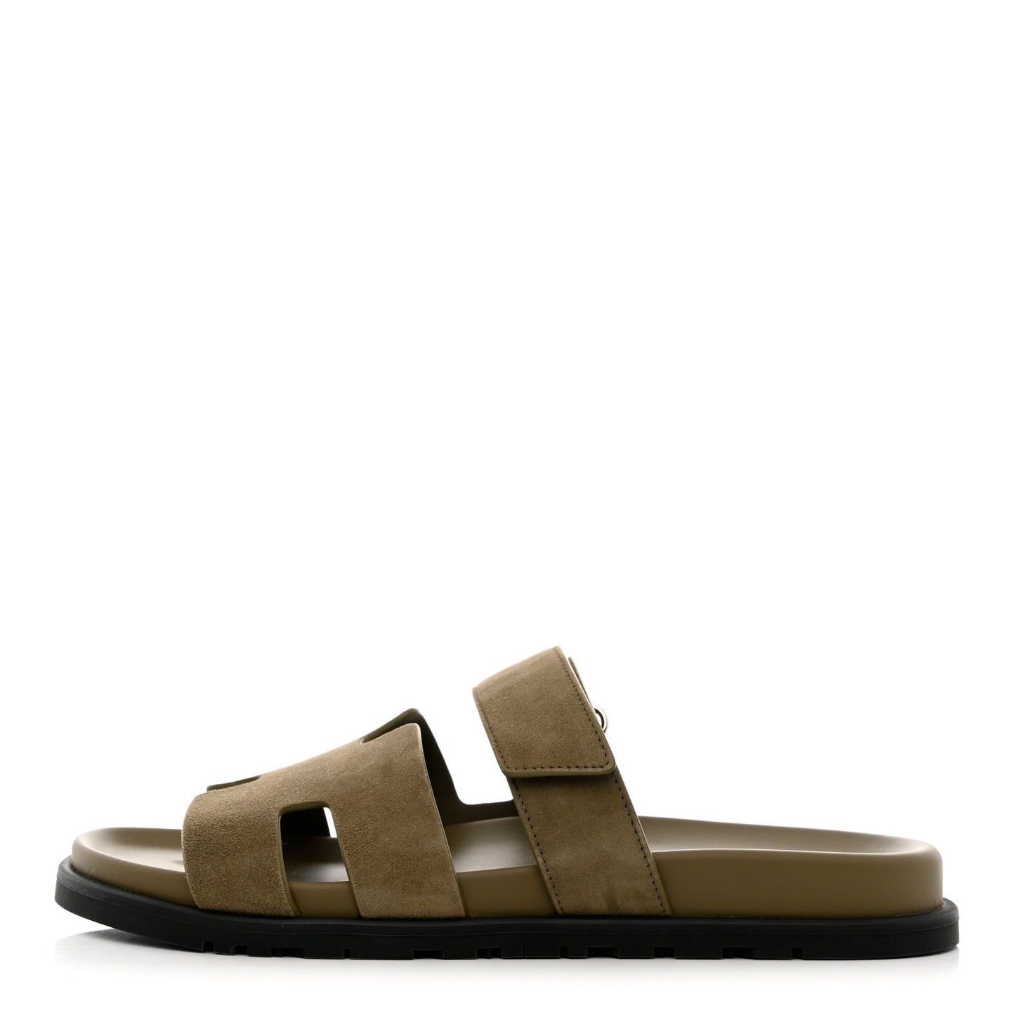 Suede Goatskin Mens Chypre Sandals 43.5 Vert Army
