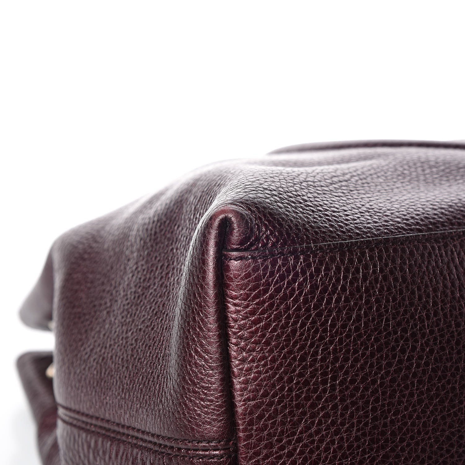 Gucci Metallic Cellarius Calfskin Medium Soho Chain Shoulder Bag Classic Burgundy 12 of 13