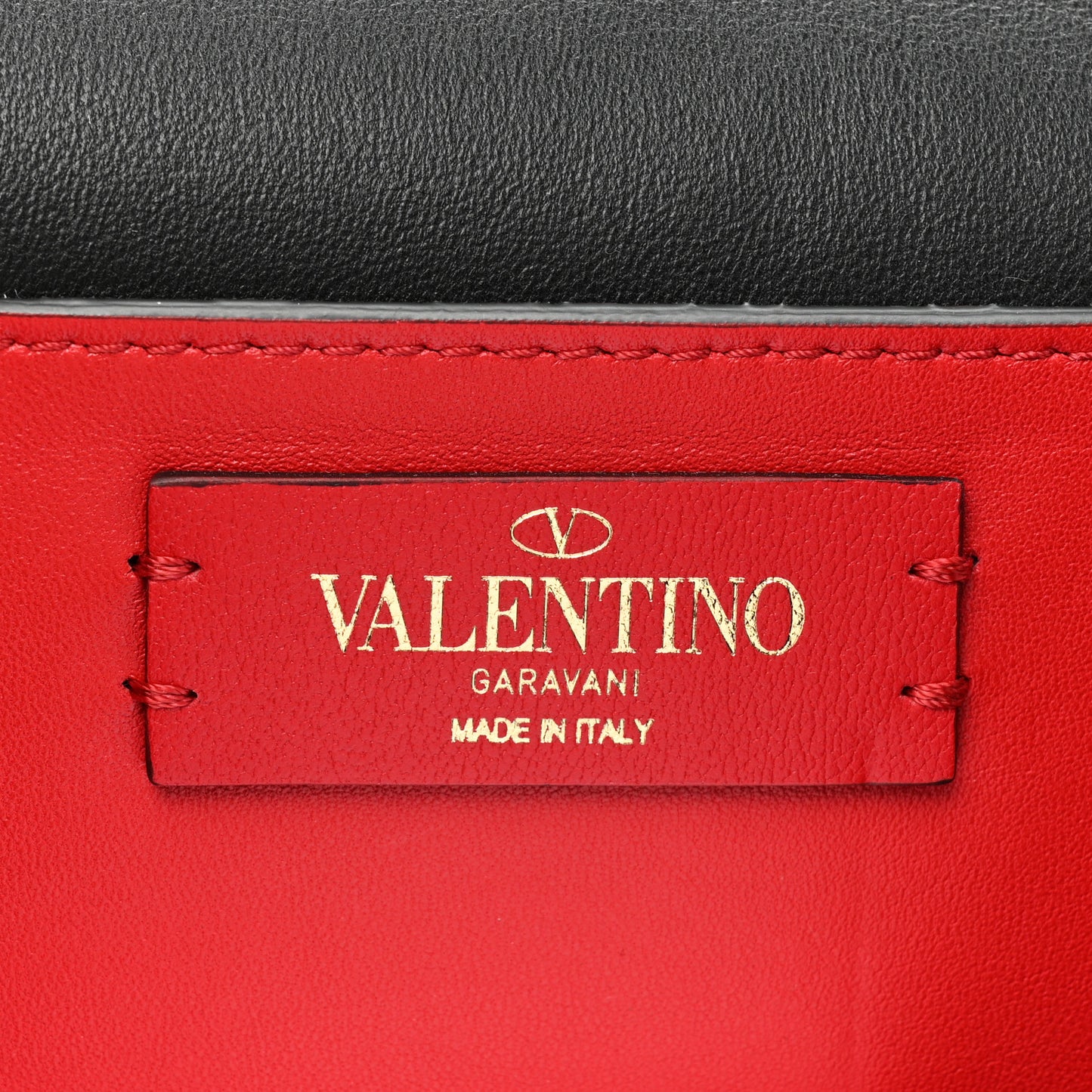 Calfskin VCase Chain Wallet Black