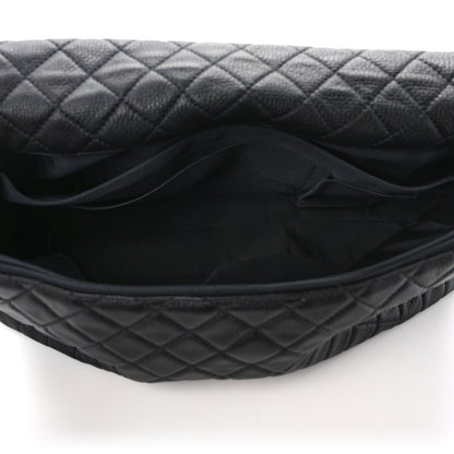 Chanel Calfskin Quilted XXL Travel Flap Bag Black 4 of 13