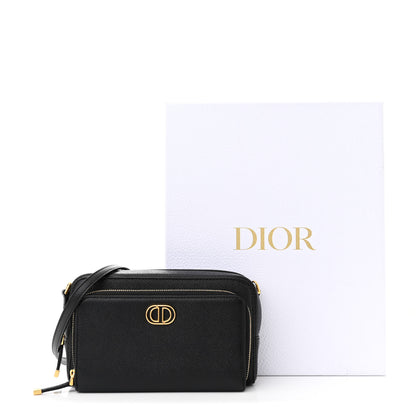Christian Dior Grained Calfskin Caro Double Pouch Black 10 of 10