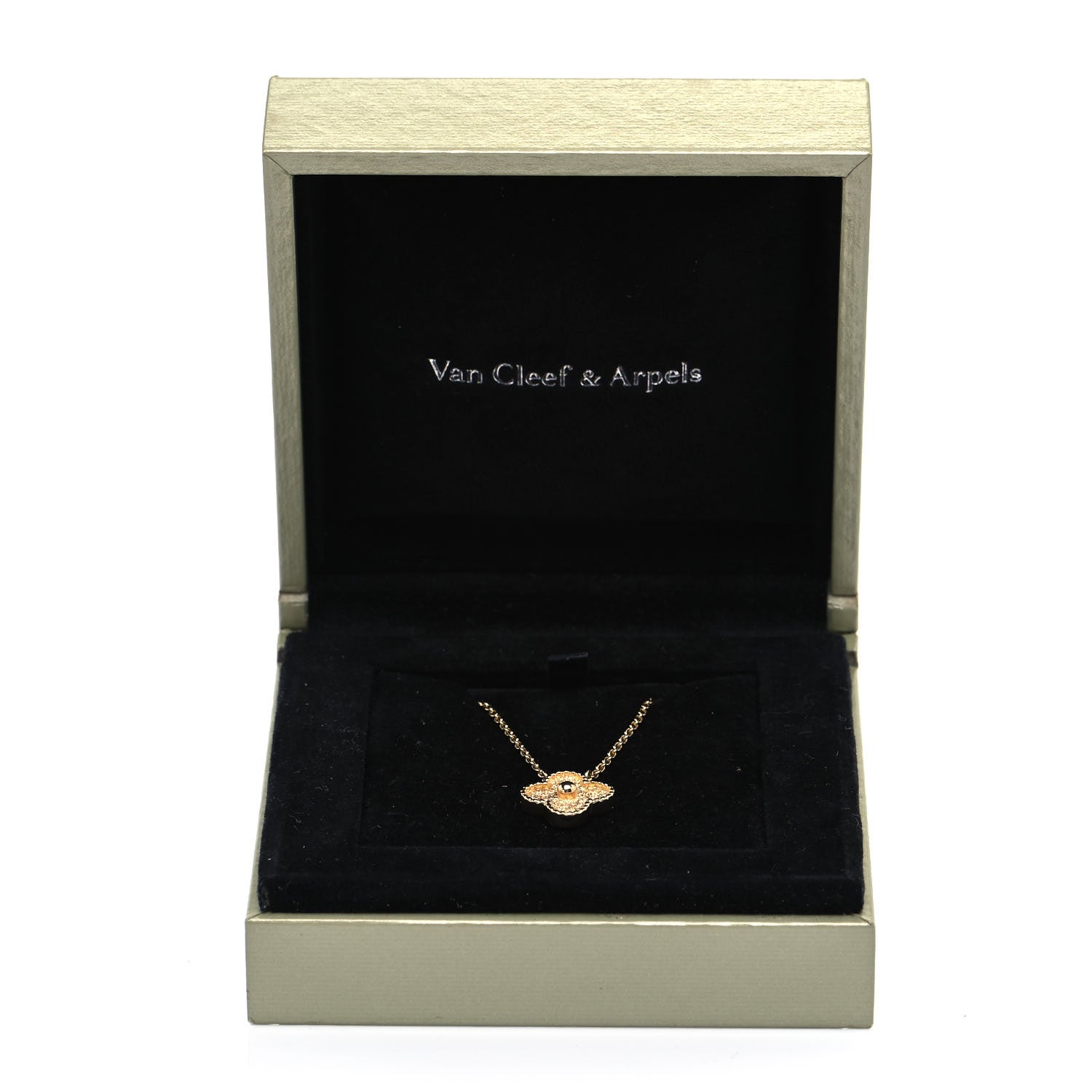 Van Cleef & Arpels 18K Yellow Gold Vintage Alhambra Pendant Necklace 6 of 6