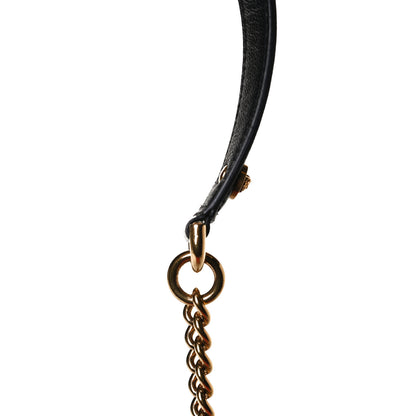 Versace Calfskin Leopard Baroque Print Medium Icon Chain Bag Black Multicolor 13 of 15