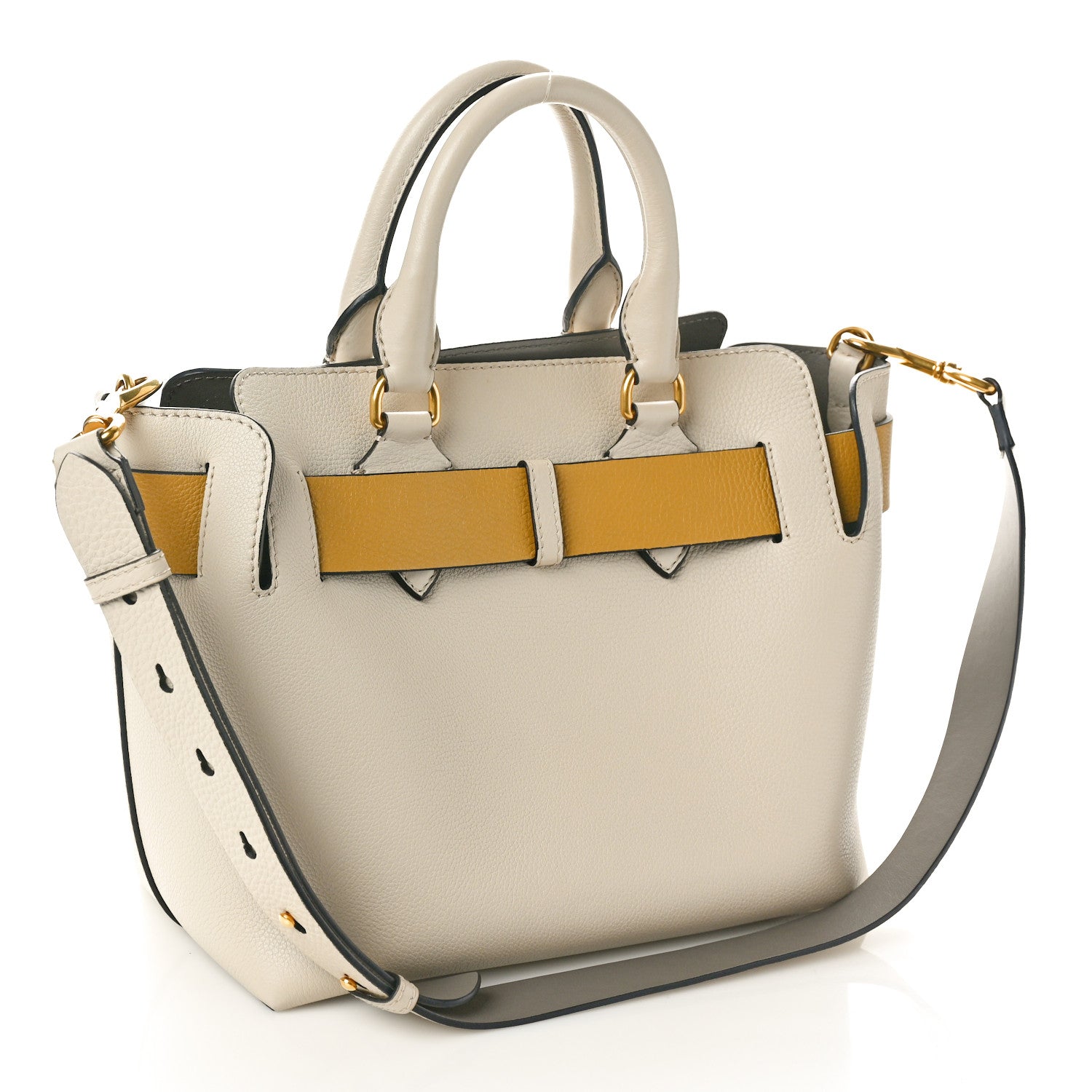 Burberry Soft Grain Calfskin Small Belt Bag Limestone Yellow 3 of 10