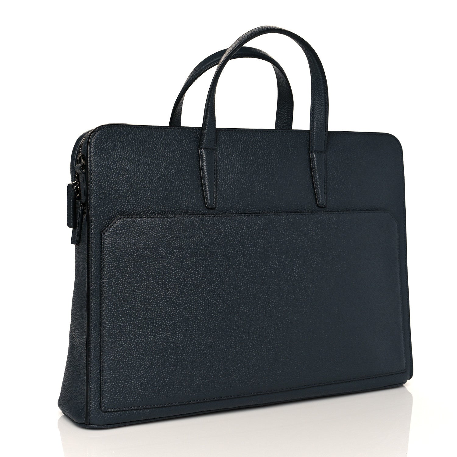 MCM Calfskin Briefcase Navy Blue 2 of 9